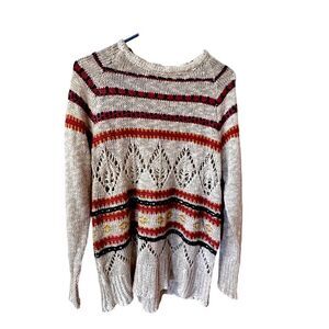 Easel Crochet Winter Sweater NWOT